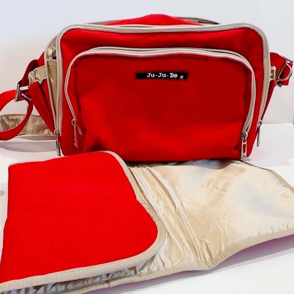Ju Ju Be Red Crossbody Diaper Bag - Excellent Condition
